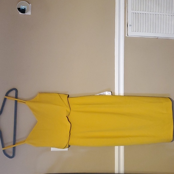 Dress the Population Marigold Yellow Alondra Blouson Sheath Dress Size XS NWT'S - Picture 7 of 16
